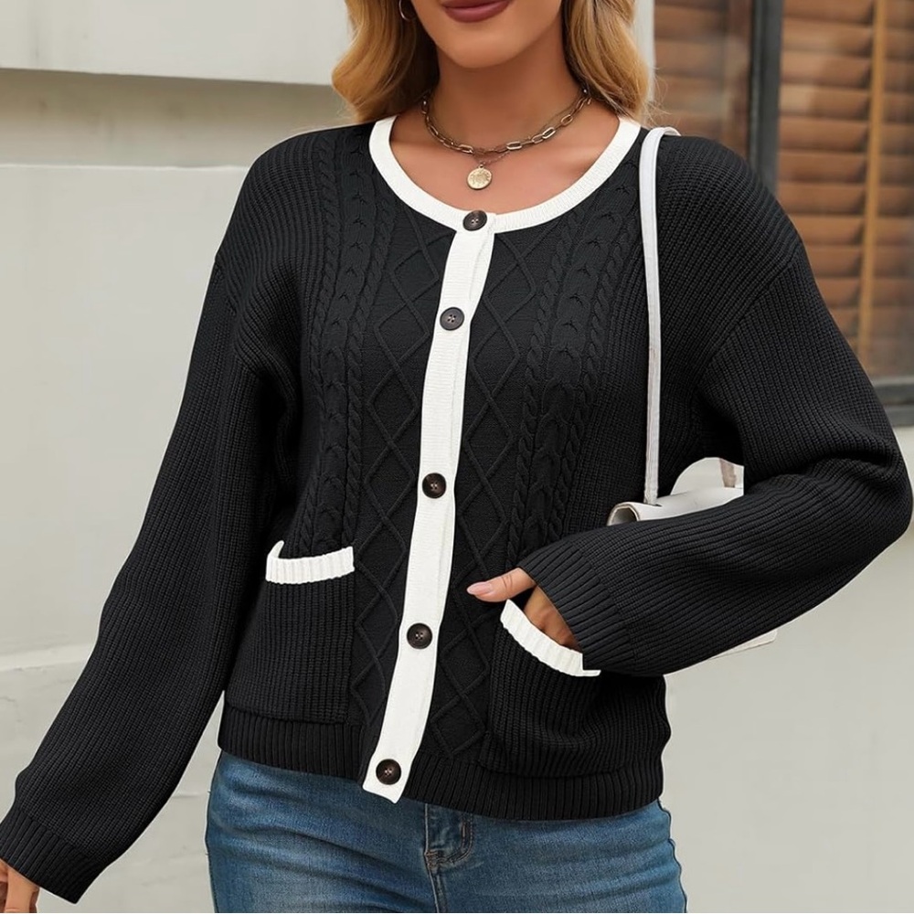 Oversized Knit Cardigan - Picture 1 of 10